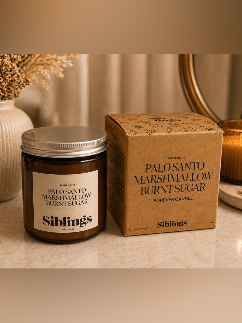 ✨ Siblings Palo Santo Marshmallow Sugar Candle (8 oz) ✨